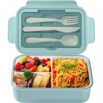 Lunch box bento lunch box enfant adulte bo�te 1400ml avec 3 compartiments anti - fuite lunchbox avec ...