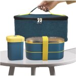 Lunch box - zgeer - bento isotherme - 800 + 500ml - hermétique - portable Lunch box - zgeer - bento isotherme - 800 + 500ml - hermétique - portable