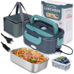 Lunch box chauffante 60 w 15 l chauffe - repas de voiture 3 en 1 (12 v / 24 v / 220 v) bo�te � d�jeuner ...