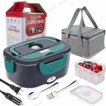 Lunch box chauffante électrique - bote repas transportable 2 - en - 1 pour voiture & maison ? étanche ... Lunch box chauffante électrique - bote repas transportable 2 - en - 1 pour voiture & maison ? étanche ...