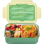 Lunch box enfant adulte bento box 1400ml avec 3 compartiments anti - fuite lunchbox avec couverts pour ...