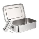 Lunch box inox - 1 pi�ce 1400ml 1 cloison amovible - �tanche sans bpa - convient pour enfants adultes ...