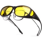 Lunette pour la conduite de nuit protection uv400 anti - reflet pour homme et femme lunettes enveloppantes ...