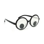 Porte - lunettes - no name - lunettes gros yeux mobiles - plastique - blanc et noir