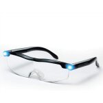 Lunettes de lecture, lunette loupe 2 lumi�res led, loupe de lecture grossissement 160%, loupe eclairante, ...