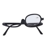 Lunettes de maquillage grossissantes verres rabattables verres simples tendance noires 150 label