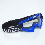 Lunette masque de moto quad bleu gaz pour casque cross enduro tout terrain