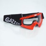 Lunette masque de moto quad rouge gaz pour casque cross enduro tout terrain