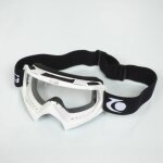 Lunette masque pour moto quad supermotard enduro cross trendy mtc01 blanc �cran transparent