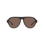 Lunettes de soleil aviateur - armani exchange - ax4126su - ajustement universel - m�tal - marron fonc� ...