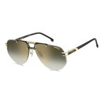 Lunettes de soleil carrera carrera 1087 / s 63 / 14 / 145 matte black gold / green shaded gold m�tal ...