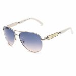 Lunettes de soleil femme - guess - gu7295 - 6010w - � 60 mm - carbone - ronde - sportif et cool - synth�tique ...