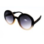 Lunettes de soleil femme okkia sun mod�le 014 monica noir rose de forme ronde r�tro tendance dessin�e ...