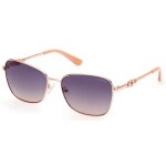 Lunettes de soleil guess gu7884 57 / 16 / 140 28w shiny pink gold metal sunglasses woman guess gu7884 ...