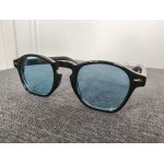 Lunettes de soleil - moscot - pantos - monture noire - verres teintés bleus - protection uv 100% Lunettes de soleil - moscot - pantos - monture noire - verres teintés bleus - protection uv 100%
