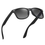 Lunettes de soleil polarises avec protection uv400 rectangulaires rtro noires unisexes classiques ultralgr ...