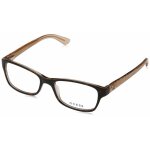 Lunettes de soleil rectangulaires - guess - gu2591 - marron - montures cercl�es - verre - transparent ...