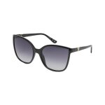Lunettes de soleil rondes pour femme - guess - noir brillant - d�grad� de fum�e - 60 / 19 / 135 - protection ...