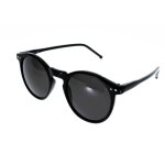 Lunettes de soleil rondes mixtes ad sol 23146 noir brillantverre gris