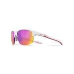 Lunettes de soleil sport mixtes julbo split blanc et rose ultra lgre