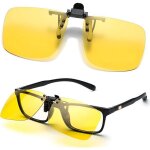 Lunette vision nocturneadapt� aux personnes qui portent des lunetteslunette jaune conduite de nuit clip ...
