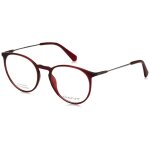 Lunettes de vue homme - gant - rouge mat - taille 53 - forme ronde - largeur pont 19 mm - largeur verre ...