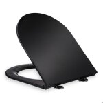 Relaxdays lunette de wc frein de chute & quick release 36 x 45 cm thermodurcissable montage par le haut ...