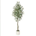 Lunsy - plante artificielle - grand olivier artificiel 2 troncs - 180 cm en pot