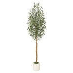 Lunsy - plante artificielle - grand olivier artificiel 2 troncs - 210 cm en pot