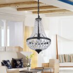 Lustre en cristal k9 pour �le de cuisine et salon - suspension moderne avec culot e27