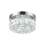 Lustre cristal led 16w plafonnier moderne carr� 10x20cm �clairage blanc froid 6000k acier inoxydable ...