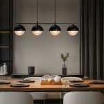 Lustre cuisine lunsy lustre salle a manger lustre style industriel 4 x g9 60 w réglable en hauteur avec ... Lustre cuisine lunsy lustre salle a manger lustre style industriel 4 x g9 60 w réglable en hauteur avec ...