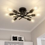 Lustre e27 plafonnier industriel moderne lampe suspension industriel en m�tal - plafond pour cuisine ...