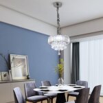 Lustre � g�teau en cristal au design moderne 24w trois couleurs