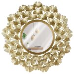 Lustre mural rond - home styling collection - 56 cm - cadre dor - style glamour