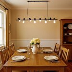 Lustre de plafond  8 ampoules luminaires de salle  manger e27 hauteur rglable de 120 cm angle dclairage ...