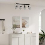 Lustres de plafond avec abat jour en verre rglable anthracite e27