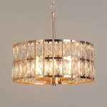 Lustre de plafond en cristal rond cuisine salon salle  manger