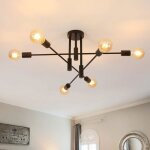 Stoex lustre plafonnier industriel 6 lumires e27 clairage de plafond en mtal rtro lampe de plafond ...