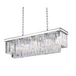 Lustre rectangulaire en cristal chrom� hereford 100 cm