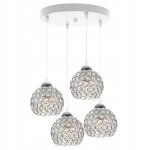 Lustre suspendu - light - home - crystal 2220 / 4 / ow / c - chrome - m�tal et cristal - r�glable