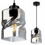 Lustre suspendu moderne - light - home - niki 2195 / 1 - r�glable - verre noir