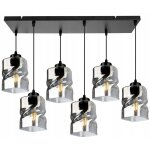 Lustre suspendu moderne - light - home - niki 2195 / 6 - verre - rglable - noir