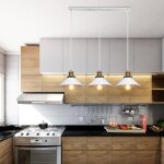 Lustre suspension 3 lampes en mtal tout blanc abat - jour e27 22cm contemporain plafonnier lampe pour ...