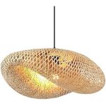Lustre - suspension barcelona led lampe suspendue en osier avec culot e27 vimet 60cm