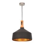 Lustre - suspension en mtal 35x138 cm e27 40 w noir
