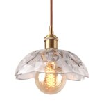 Lustre en verre vintage - tokius - suspension luminaire scandinave salon bar salle  manger - e27 d20cm ...