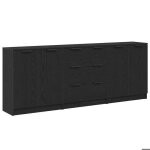Luxueux best * buffet de couloir - meuble �tag�re pour rangement de cuisine / salon - ch�ne noir 180x30x70 ...