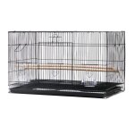 Lvhcmfohm grande cage � oiseaux portable - voli�re avec 2 perchoirs et 2 mangeoires - 755x45x45 cm - ...