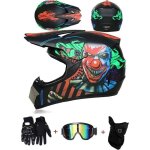 Lvsenet casque vtt integral casque de motocross set avec lunettes gants masque certification dot adulte ...